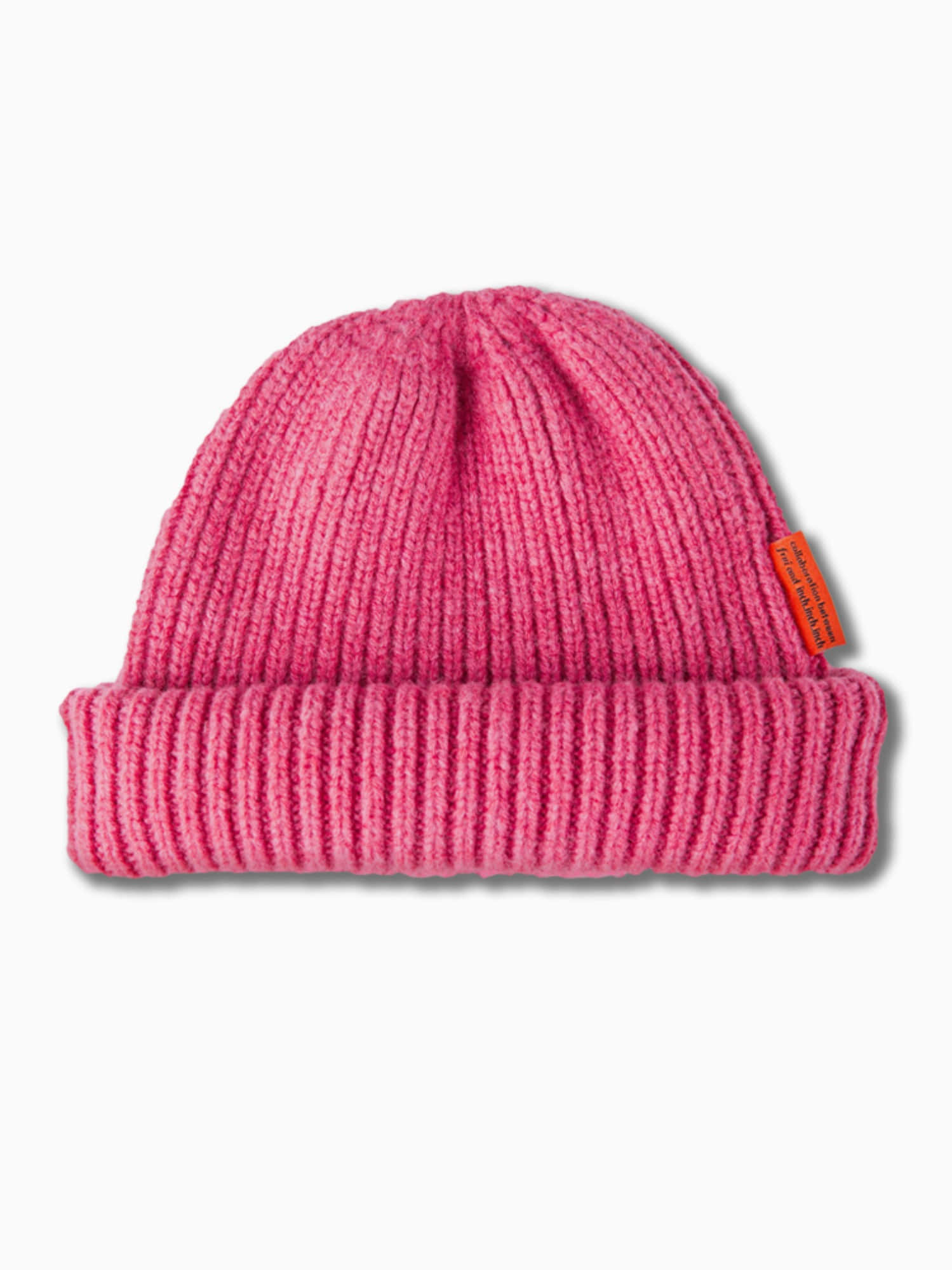 [inch_inch_beanie] Lambs-wool / Coral Pink