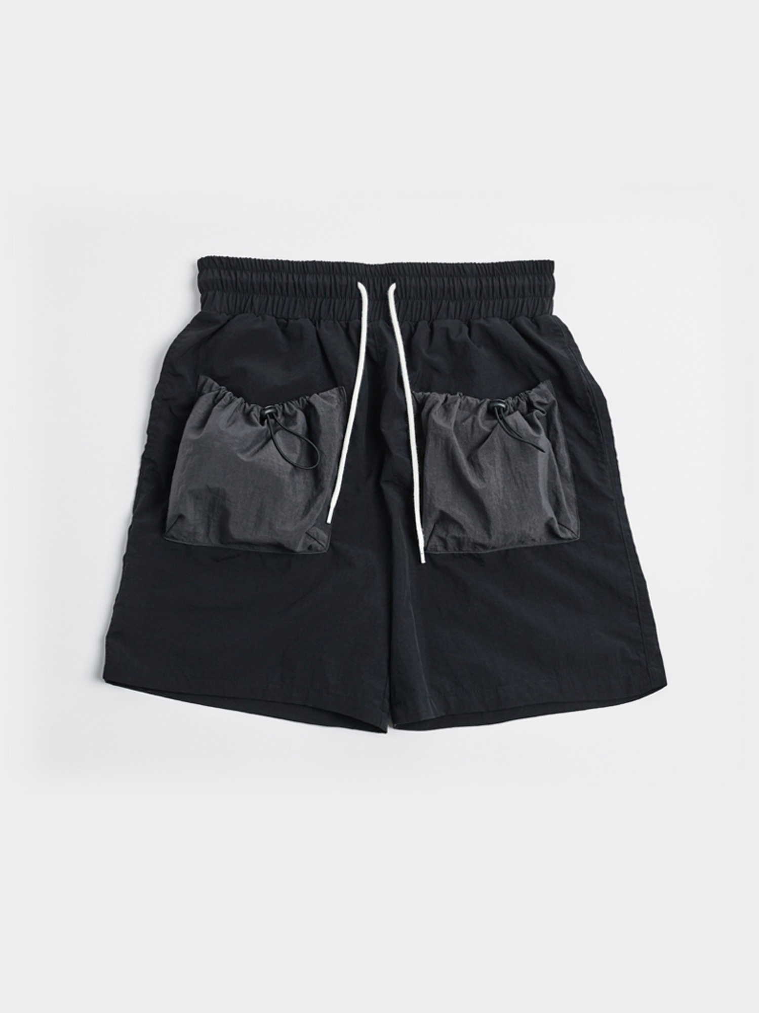 2 Pockets Shorts (Black &amp; Charcoal)