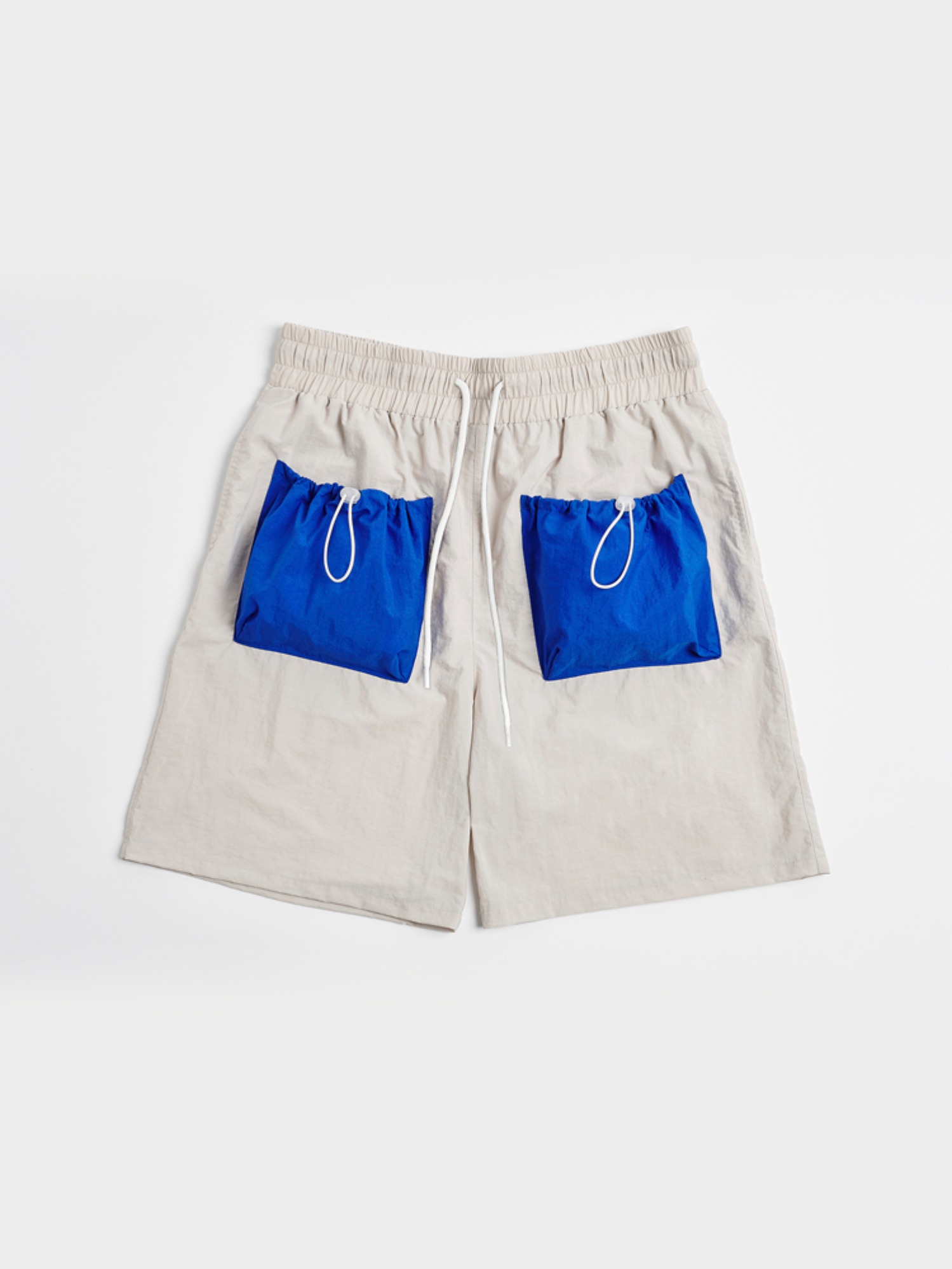 [NEW YEAR OFF] 2 Pockets Shorts (Cream &amp; Blue)
