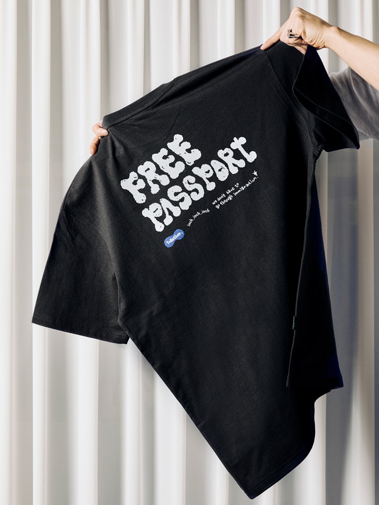Free Passport T shirts (Dark Charcoal)