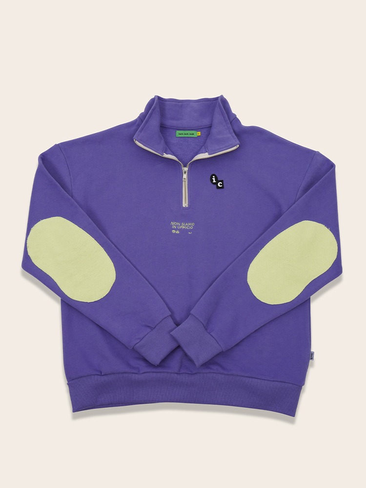 ic LOGO Half Zip-Up Sweatshirts - Lavender